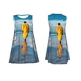 thumbnail image 7 of Pofeuu Monk Walking On Water Print Women's Sleeveless Dress, Loose Fit Summer Dress, Casual Tank Dress for Women, 7 of 7