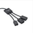 thumbnail image 6 of Feylan 3 in 1 Micro USB type C hub male to female double USB 2.0 host OTG adapter cable for smartphone computer tablet 3 port, 6 of 7