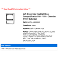 thumbnail image 2 of Left Driver Side Headlight Door - Compatible with 1989 - 1991 Chevy R1500 Suburban 1990, 2 of 2