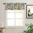 thumbnail image 2 of Vintage Love Floral Valances for Windows Blue Green Brown Flowers Rod Pocket Curtain Valance Window Treatment Short Curtains for Kitchen Living Room, 60"x18", 2 of 5