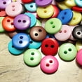thumbnail image 3 of Farfi 100 Pcs Button Assorted Candy Color Round DIY Crafts Children's Manual Button for Clothes (10 Red), 3 of 13