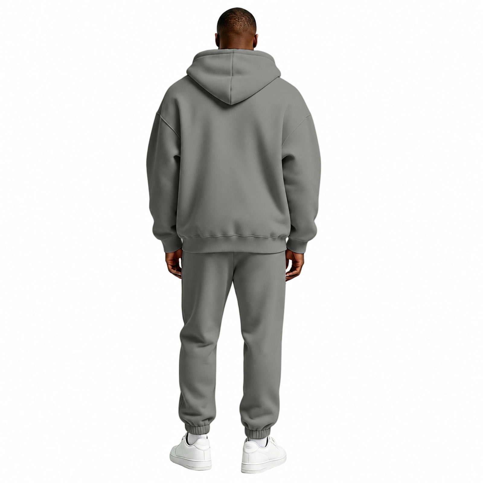 SWEATS パーカー グレー Mサイズ Sorvello Mens Womens Fleece Hoodie and Jogger Sweatpants Set Two