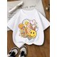 thumbnail image 1 of Easter Smile Bier Print Girls Summer Short Sleeve T-Shirt, Soft, Elastic And Comfortable Round Neck Short Sleeve T-Shirt, Girls Casual Outdoor Sports Summer Top, Suitable for 7-14 Years Old, 1 of 6
