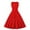 Red, variant on LYEAA Wedding Guest Dresses for Women Elegant Sleeveless Formal Plus Size Loose Midi A Line Dresses Crewneck Solid 1950s Vintage Prom Birthday Flowy Summer Ball Gown Party Dresses Black L