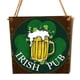 thumbnail image 2 of Wood Clover Hanging Board Creative Beautiful Beer Festival Saint Patrick's Day Hanging Drop for Home Festival Party (With A Hemp Rope About 40cm Long), 2 of 4