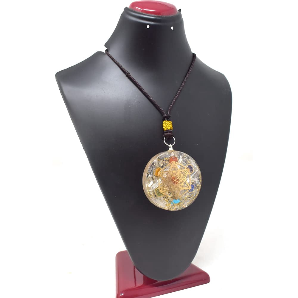 Pendentif Orgonite Métatron Avec Sélenite - Neuf Avec étiquettes, Bijou énergétique
