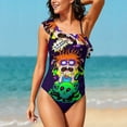 thumbnail image 5 of Rugrats Women's One Piece Swimsuits Ruffle Swimwear Bathing Suits Tummy Control Swim Suit XL, 5 of 6