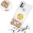 thumbnail image 5 of Motorola Moto G10 Case Moto G30 Case with Creativity Clear Quicksand Glitter Flowing Liquid Floating Soft TPU Case w/Stand Bling Diamond Sparkle Phone Cover for Motorola Moto G10  Golden, 5 of 14