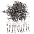 thumbnail image 4 of 100 Uds. Broches giratorios de pesca, anillos sólidos a presión de seguridad giratorios de barril rodante 6A kusrkot Eslabones giratorios de cojinetes de bolas de pesca, 4 of 5