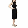 thumbnail image 3 of LEOTA Women's Sleeveless Priest Neck Tie Dress, Black XXL, 3 of 4