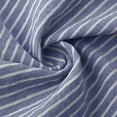 thumbnail image 6 of Siminsem Womens Casual Summer Long Shorts Five Point Pants Striped Cotton Blend High Waisted with Pockets Elastic Waist Drawstring for Vacation Beach Daily Wear, Blue, L, 6 of 6