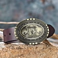 thumbnail image 4 of Western cowboy belt buckle initials ABCDEF TO Z Men's novelty upgraded belt accessories, 4 of 9
