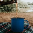 thumbnail image 3 of icolorfuled Blue Enamelware Coffee Mug Camping Vintage Metal Water Cup Tea Tumbler, 3 of 5