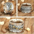 thumbnail image 5 of Bee Spinner Ring for Women 925 Sterling Silver and Brass Flower Fidget Rings Band, 5 of 6