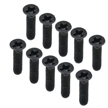 

50Pcs Countersunk Cross Screws DIN 965 Black Galvanized Machine Screw Assortment KitM3x12