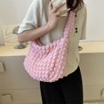 thumbnail image 4 of Bolso de mano con forma de nube para mujer, bolso de hombro a la moda de verano, grande (rosa), 4 of 7