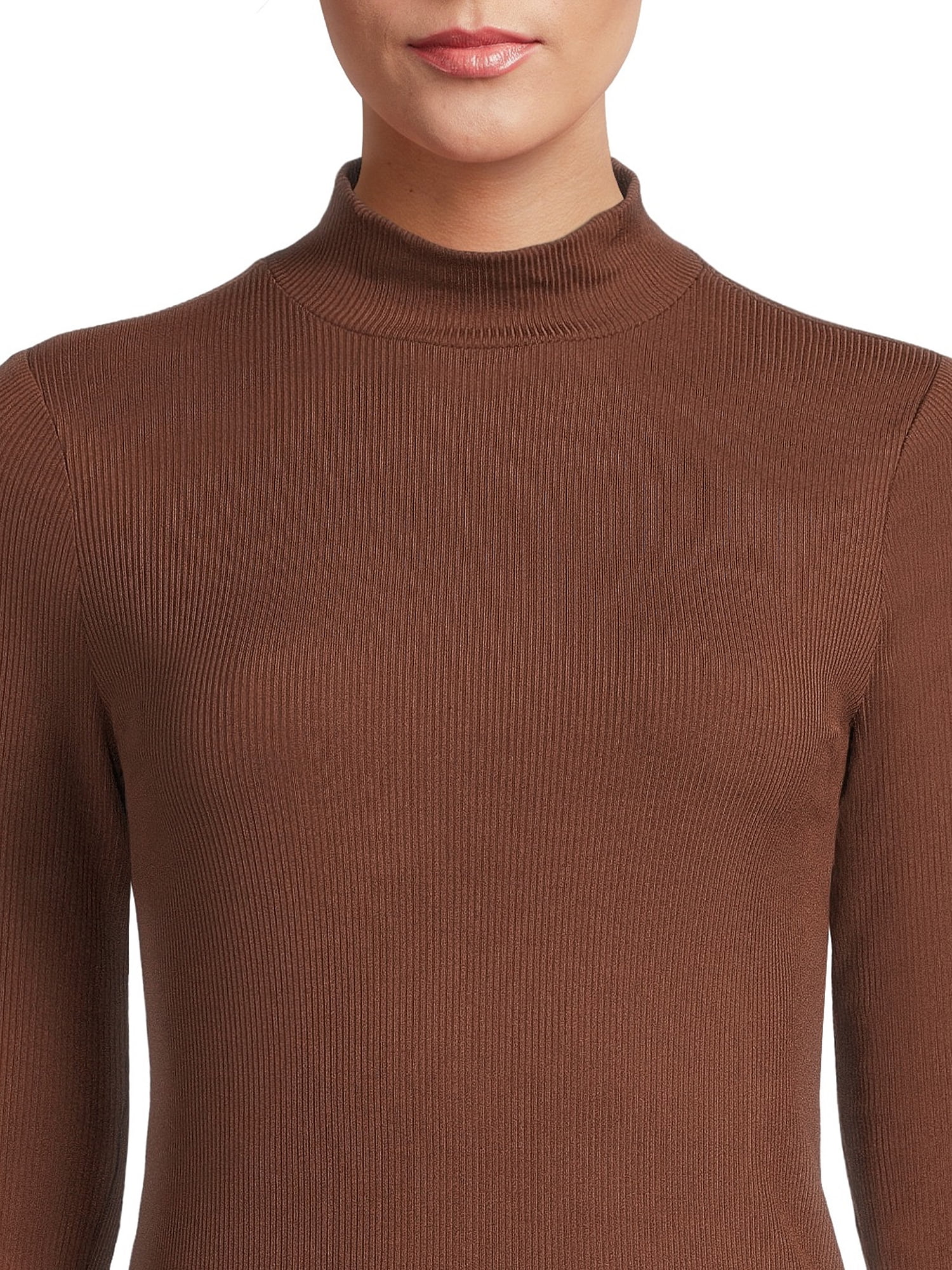 No Boundaries Women's Juniors Long Sleeve Mock Neck Top, Sizes XS-3XL