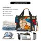 thumbnail image 5 of Easygdp Stained Glass Cat Art Bolsa de Gimnasio, Bolsa de Viaje Duffel, Bolsa de Fin de Semana con Compartimentos, Bolsa de Mano para Noche, 5 of 7