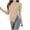 Khaki, variant on JGGSPWM Women Asymmetrical Side Slit Ruched Summer T-Shirt Going Out Tops Black L