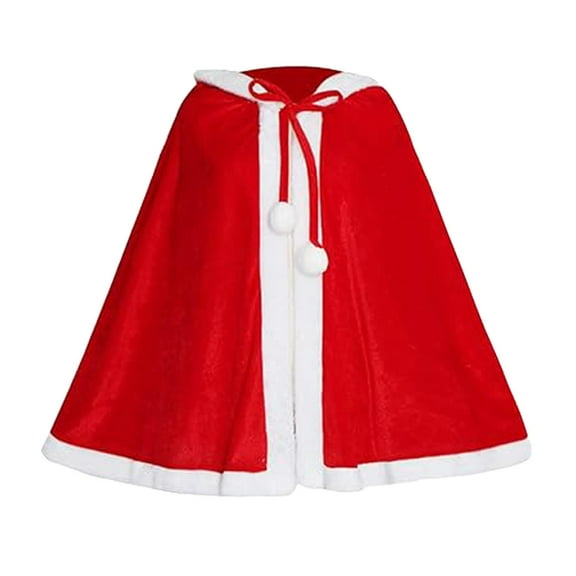 BLESIYA Christmas Cloak Cape Christmas Gift Velvet Santa Claus Cape for Dress up Cosplay