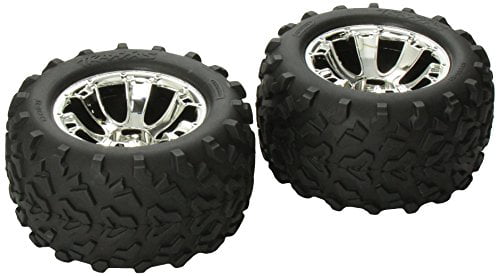 TRA5674 for sale online 2 Traxxas Maxx Tires on Geode Wheels 