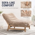 thumbnail image 5 of 43" Oversized Accent Chair, Paproos Comfy Reading Chair, Cloud Lounge Accent Chair Bean Bag Chair for Adults, Corduroy Upholstered Lazy Sofa for Living Room Bedroom, Khaki, 5 of 10