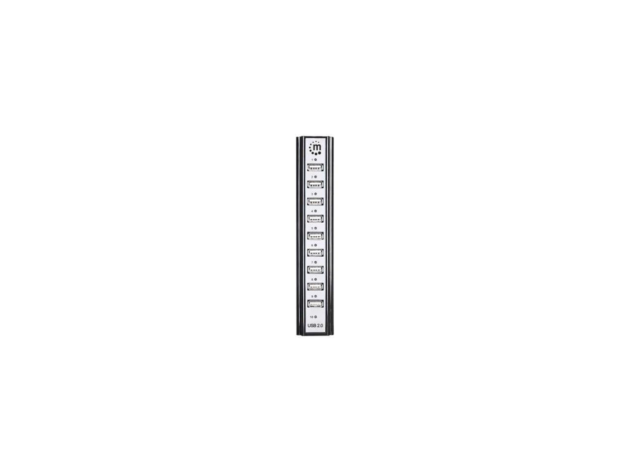 Manhattan 161572 10-Port Hi-Speed Usb 2.0 Desktop Hub