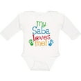 thumbnail image 3 of Inktastic My Saba Loves Me Boys or Girls Long Sleeve Baby Bodysuit, 3 of 5