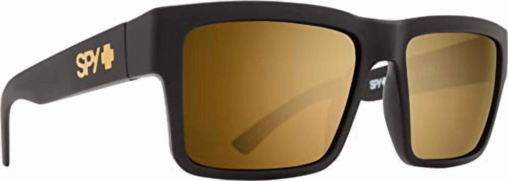 Spy Optic Montana Men’s Sunglasses with Black Soft Matte Frame and HD Plus Bronze with Gold Spectra Lens