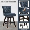 thumbnail image 3 of Dycanpo 26" Swivel Bar Stools with Back & Footrest, Counter Stools for Kitchen, Blue-Faux Leather, 3 of 11