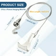 thumbnail image 2 of 5Pcs Adjustable Picture Hanging Wire Kit 1m x 1.5mm Hanging Rope with S Hooks, 2 of 5