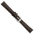thumbnail image 4 of 12mm Short Dark Brown Smooth Leather with Silver-tone Buckle 6.25 inch Watch Band, 4 of 4