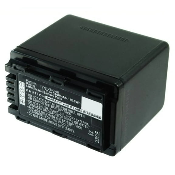 Batteries N Accessories BNA-WB-L9096 Digital Camera Battery - Li-ion, 3.7V, 3400mAh, Ultra High Capacity - Replacement for Panasonic VW-VBK360 Battery