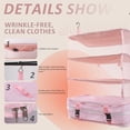 thumbnail image 6 of Farest XXL-Large Portable Hanging Travel Organizer, Packing Cube Organizer with 3 Shelves, Luggage Organizer with Zippered Compartment, Carry on Closet Packing Bag Storage for Suitcase, Pink, 6 of 6