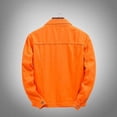 thumbnail image 5 of Chaquetas De Hombre Streetwear Chaqueta De Mezclilla Moda Casual A Naranja Aisan M, 5 of 5