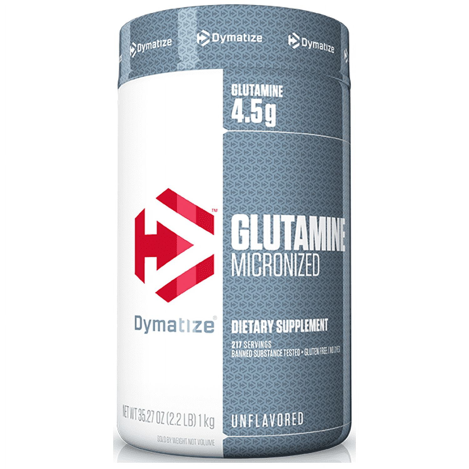 Dymatize 100% Pure Glutamine, Unflavored, 2.2 Lb