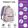 thumbnail image 6 of "Sunflower Floral Backpack - Durable & Spacious School Backpack for Women & Teens, Water-Resistant Fabric, Laptop Pocket, Ergonomic Straps, Perfect for Work, College, Wildflower Print Fashion", 6 of 6