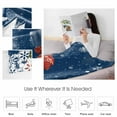 thumbnail image 4 of Christmas Throw Flannel Blanket 50x60In Snowman with Cap Xmas Snowflake Navy Blue Super Soft Cozy Bed Blanket, Lightweight Plush Fuzzy Bed Throw for Bedroom Sofa Couch Living Room, 4 of 4