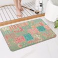 thumbnail image 4 of Pioneer Flower Floral Print Pattern Bathroom Rugs Mat, Non Slip Microfiber Bathroom Rug with Rubber Backing, Soft Mats for Bathroom Floor Tub Shower, 17"x27", 4 of 5