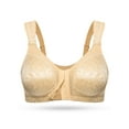 thumbnail image 5 of Deyllo Women Front Closure Wireless Bras Plus Size Minimizer Bras Full Coverage Non Padded Dark Beige Bras Clothes Size 38C, 5 of 5
