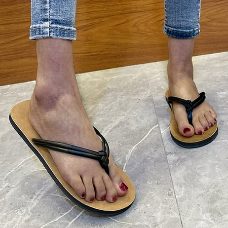 

Summer Fashion Women s Casual Shoes Breathable Indoor Outdoor Toe-knob Beach Leisure Slippers Women s Slippers Size 11 Womens Fleece Slippers S Slippers for Women Size 8 Extra Wide Slippers for Women