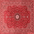 thumbnail image 1 of Ahgly Company Indoor Square Medallion Red Traditional Area Rugs, 7' Square, 1 of 4