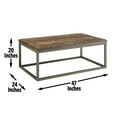 thumbnail image 4 of Steve Silver Co Lorenza Wood Top Coffee Table in Distressed Brown, 4 of 6