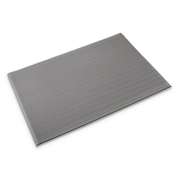 Crown Candy Mats & Matting Ribbed Anti-fatigue Mat, Vinyl, 36 X 120, Gray