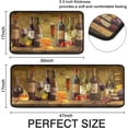 thumbnail image 3 of Wine Kitchen Mat Set 2 Pieces,Cushioned and Rugs,Kitchen Standing Retro Rug Waterproof Non Slip Runner for Laundry,Wine Decorations 17x30+17x47inch, 3 of 6