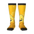 thumbnail image 2 of Lsque Happy Cartoon Star Printed Crew Socks Men's Women's LightWeight Thin Casual Calf Socks ,Knee High Socks,Cotton Socks, 2 of 9