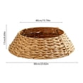 thumbnail image 3 of Woven Plastic Christmas Tree Collar, Textured Woven Xmas Tree Base Ring Skirt 60x40x17cm for Artificial Trees, Cozy Indoor Festive Holiday Decoration, 3 of 9