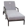 thumbnail image 1 of Linum Home Textiles Monogrammed Chaise Lounge Cover with Side Pockets, 1 of 11