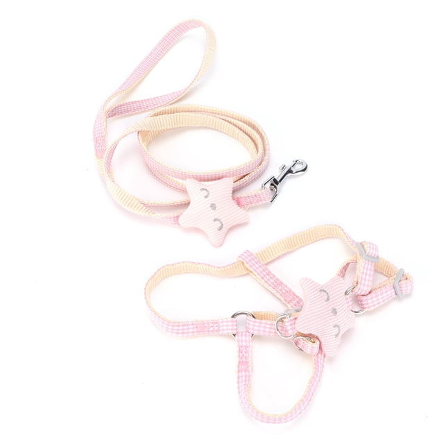 Cat Walking Rope with Leash, 360 Degree Rotatable Puppy Leash Adjustable Straps for Small Medium Large Cats Pink,Red,Blue,Khaki