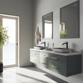thumbnail image 3 of VIGO Glass Rectangular Vessel Bathroom Sink in Titanium Gray with Lexington Faucet and Pop-Up Drain in Matte Black, 3 of 10